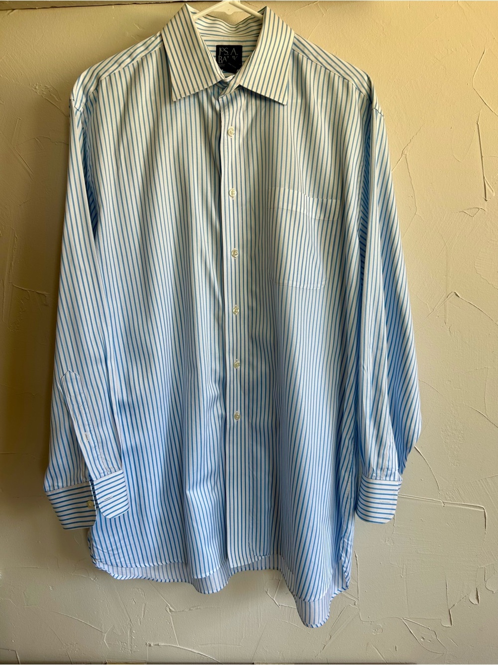 Jos. A. Bank Blue and White Stripe Dress Shirt